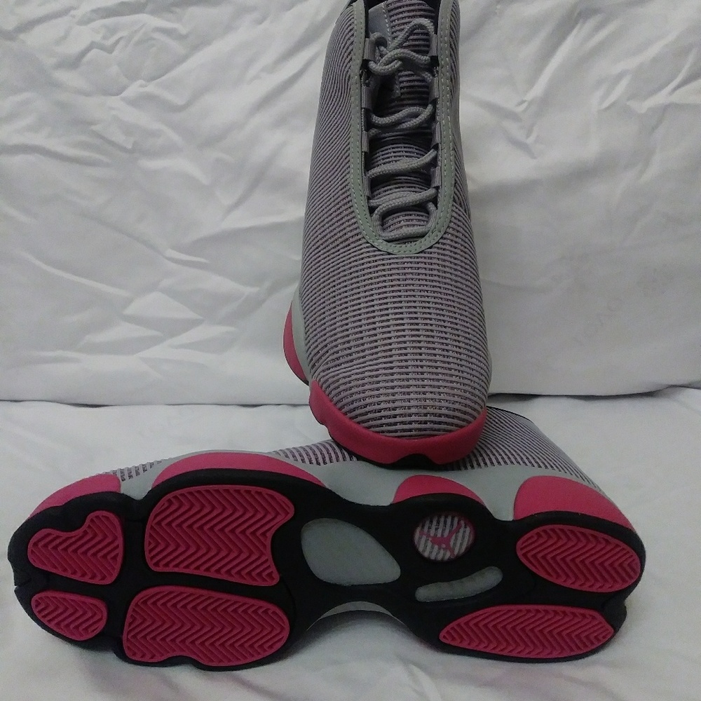 Size 8 youth pink mesh Jordan's